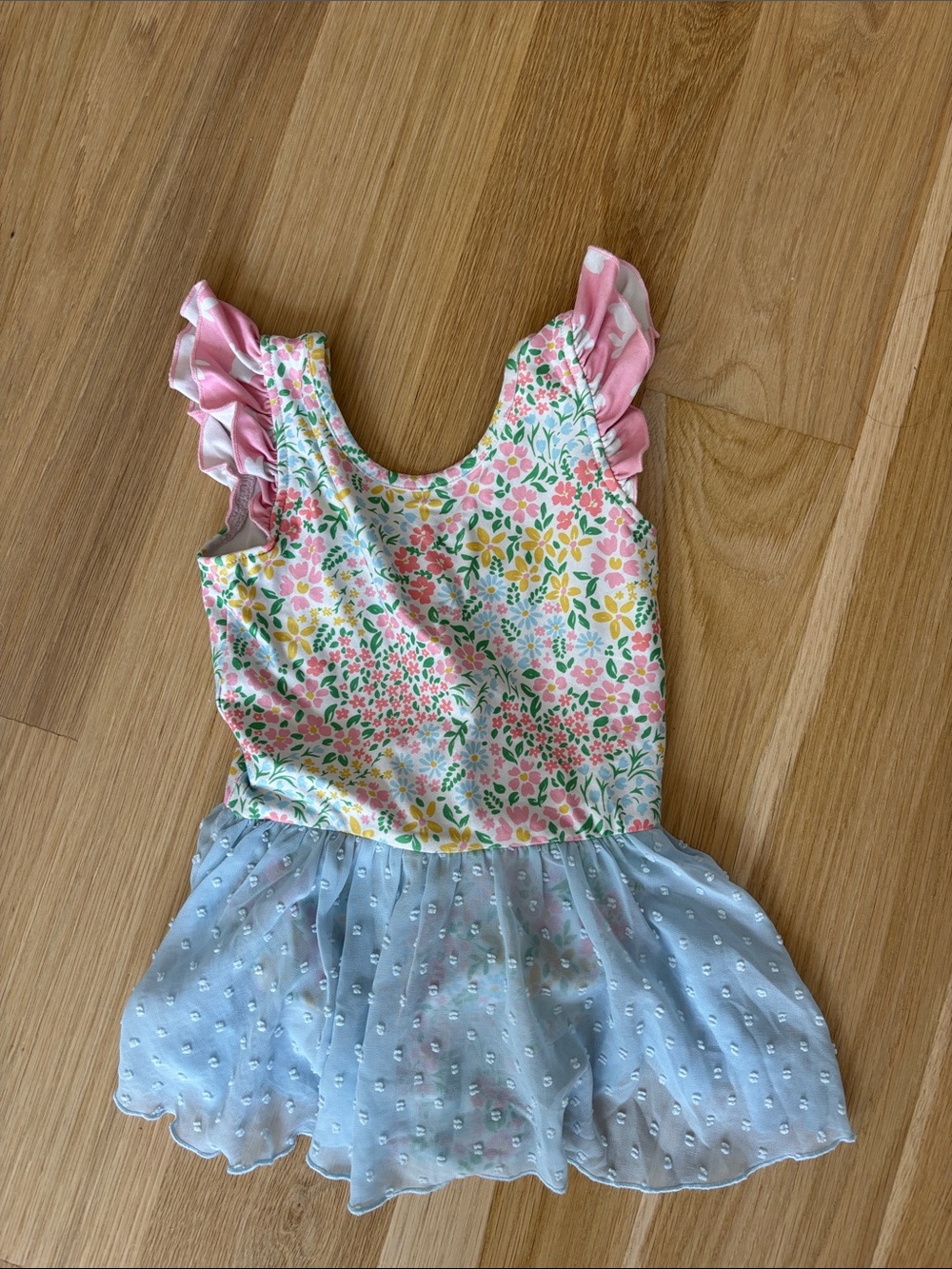 Cheeky Plum “Farrah” Skirted Leotard in “Happiness”